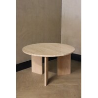 Marmeren salontafel rond -  Oak Travertin