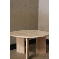 Marmeren salontafel rond -  Oak Travertin