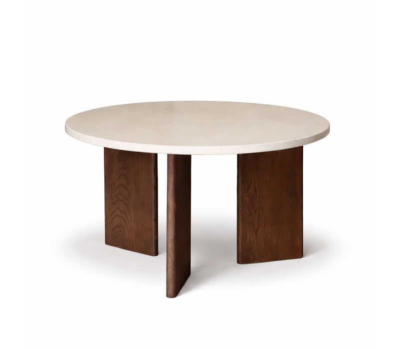 Marmeren salontafel rond -  Oak Crema Marfil