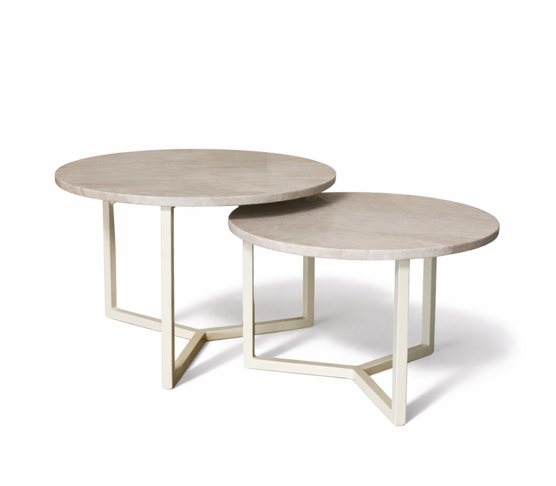 Kwartsiet salontafel set rond - Taj Mahal