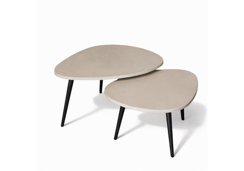 Robuust Interieur Organisch salontafel set - betonlook