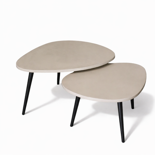 Organisch salontafel set - betonlook 