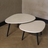 Organisch salontafel set - betonlook