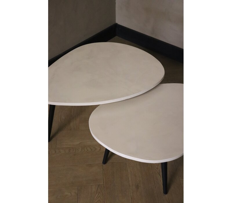 Organisch salontafel set - betonlook