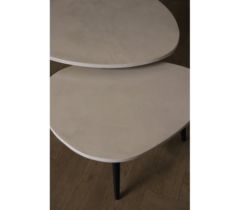 Organisch salontafel set - betonlook