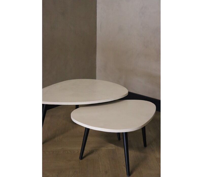 Organisch salontafel set - betonlook