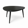 Robuust Interieur Organische salontafel - zwart eiken