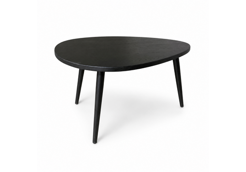 Robuust Interieur Organische salontafel - zwart eiken
