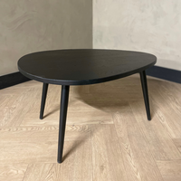 Organische salontafel - zwart eiken