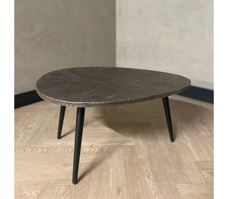 Organische salontafel - croco goud