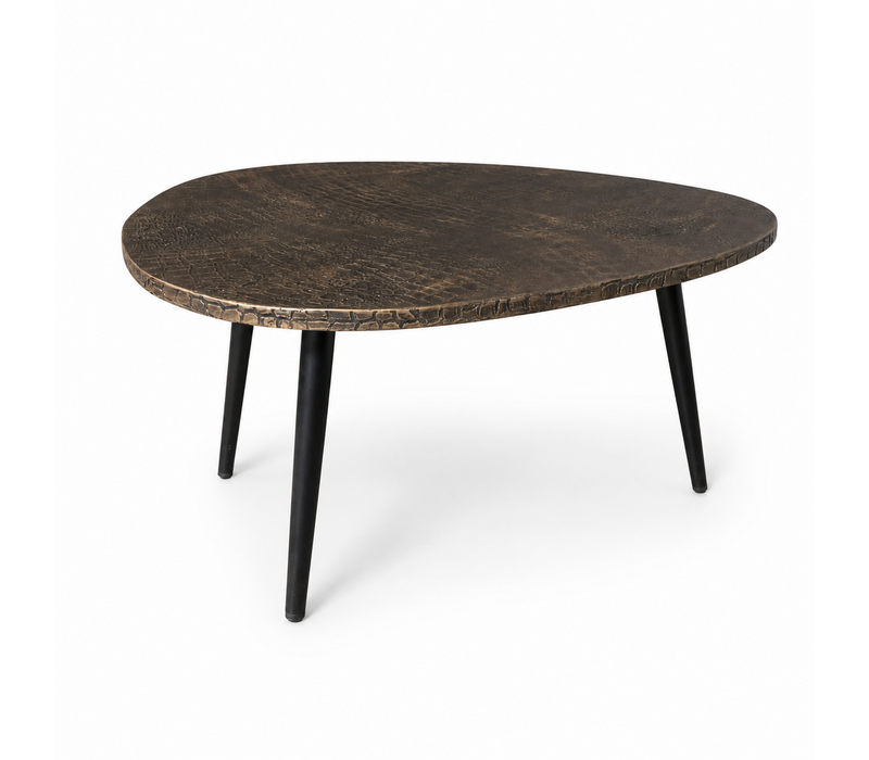Organische salontafel - croco goud