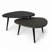 Robuust Interieur Organisch salontafel set - croco goud