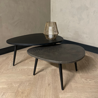 Organisch salontafel set - croco goud
