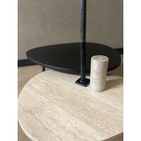 Salontafel set eiken/marmer organisch - Travertin