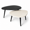 Robuust Interieur Salontafel set eiken/marmer organisch - Crema Marfil