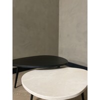 Salontafel set eiken/marmer organisch - Crema Marfil