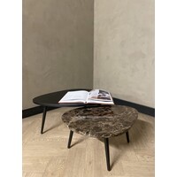 Salontafel set eiken/marmer organisch - Emperador