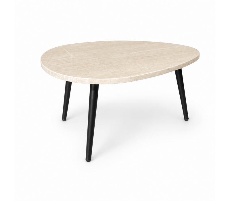 Organische salontafel - Travertin