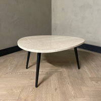 Organische salontafel - Travertin