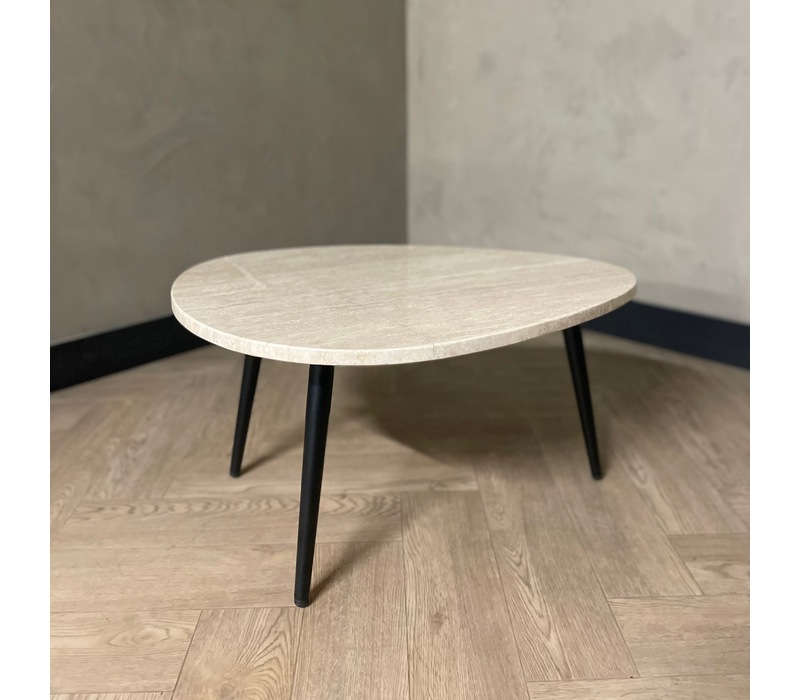Organische salontafel - Travertin