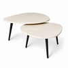 Robuust Interieur Organisch salontafel set - Crema Marfil