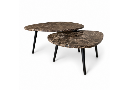 Robuust Interieur Organisch salontafel set - Emperador