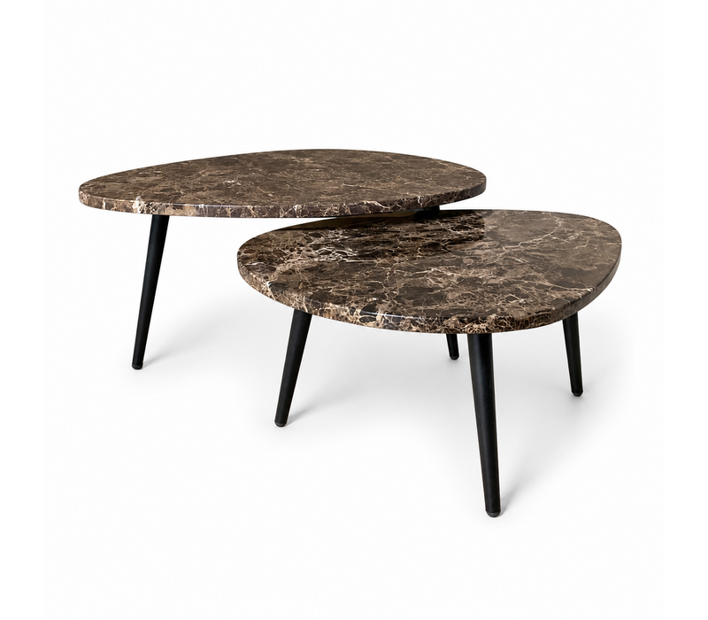 Organisch salontafel set - Emperador