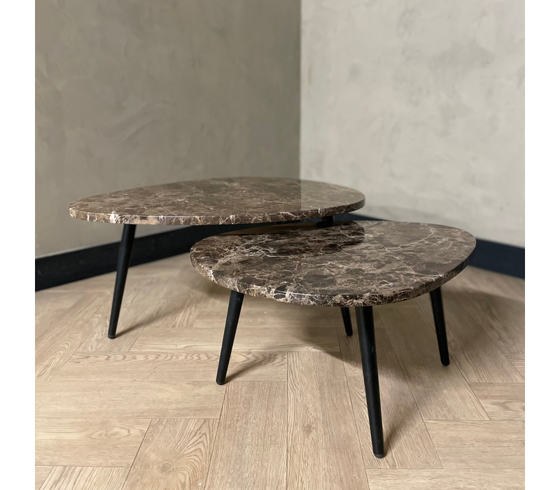 Organisch salontafel set - Emperador