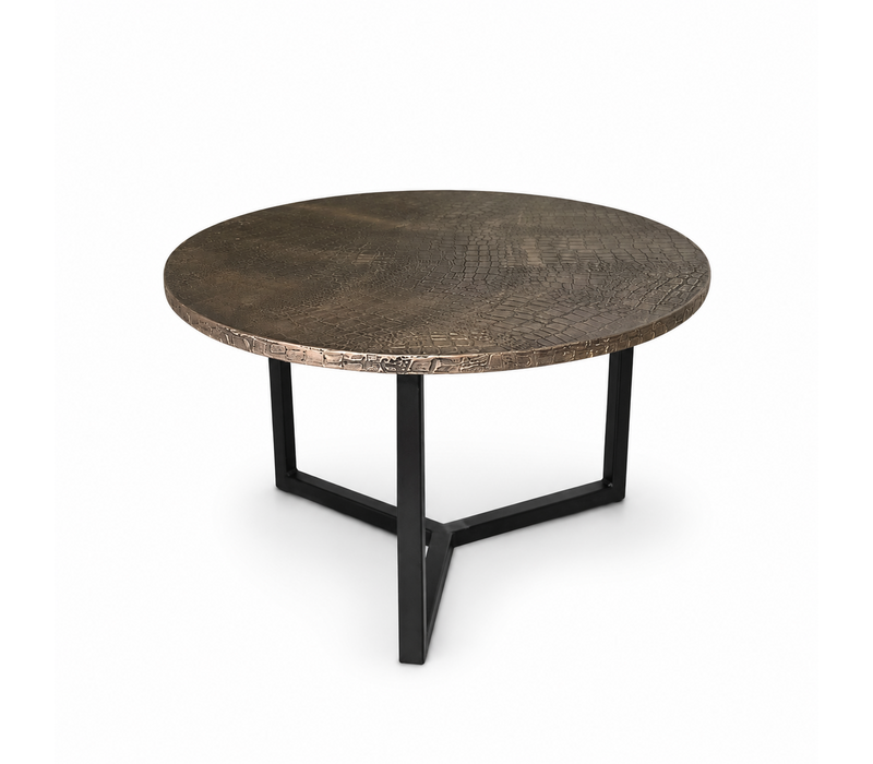 Salontafel rond croco rosé - Isa