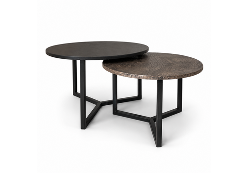 Robuust Interieur Salontafel set rond croco rosé - Jolie