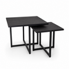 Robuust Interieur Salontafel set Jilles - zwart eiken