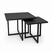 Salontafel set Jilles - zwart eiken