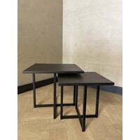 Salontafel set Jilles - zwart eiken