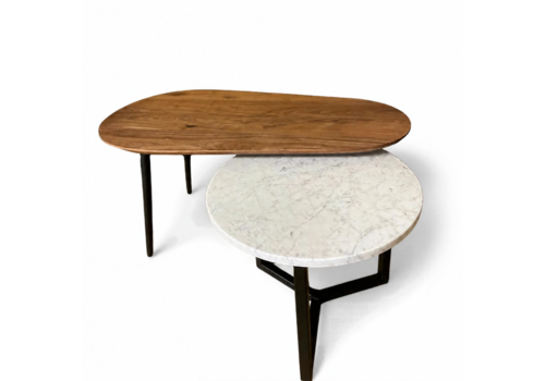 Robuust Interieur Salontafel set Vidar - Carrara