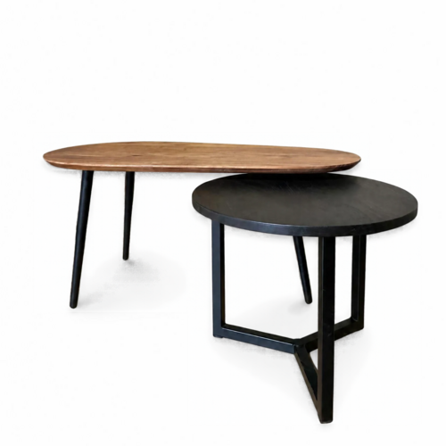 Salontafel set Vidar - zwart eiken 