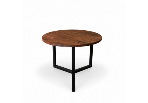Robuust Interieur Salontafel rond notenhout - Vico