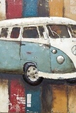 3D metaal 3D rustic painting blue