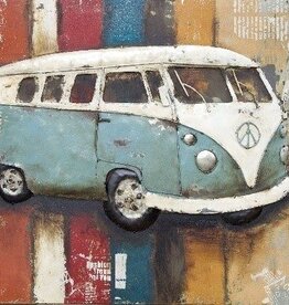 3D metaal 3D rustic painting blue