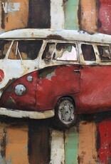 3D metaal 3D rustic painting red