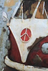 3D metaal 3D rustic painting red