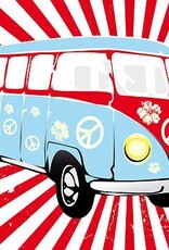 VW T1 poster Red and white stripes