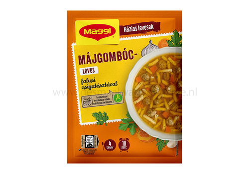  Maggi Falusi májgombocleves dorpse leverballetjes soep 