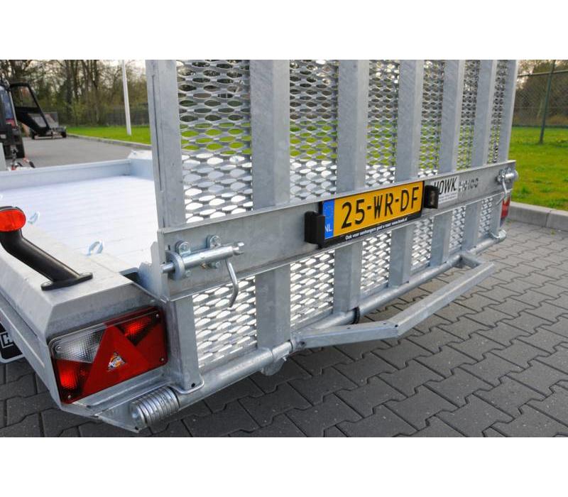 Hulco Terrax-3 machine transporter 394x180cm 3500kg met 100cm oprijklep