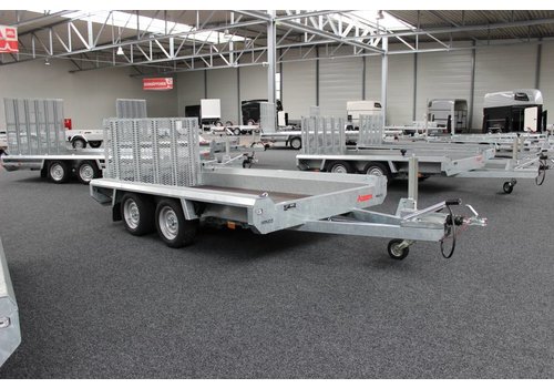 Hulco Aanhangwagens Hulco Terrax-2 machine transporter 294x180cm 3000kg met 100cm klep