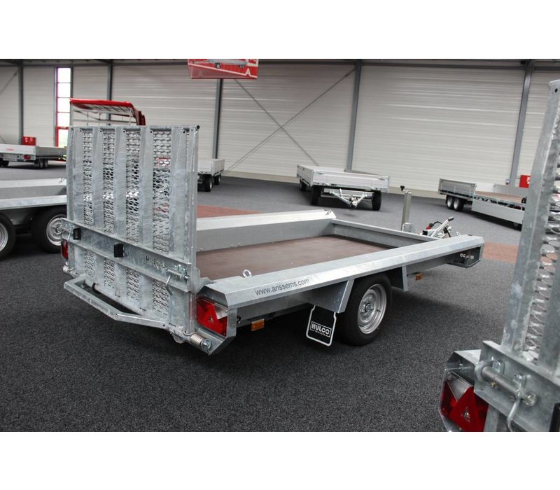 Hulco Terrax-1 Basic machine transporter 1500kg enkelasser met klep 100cm