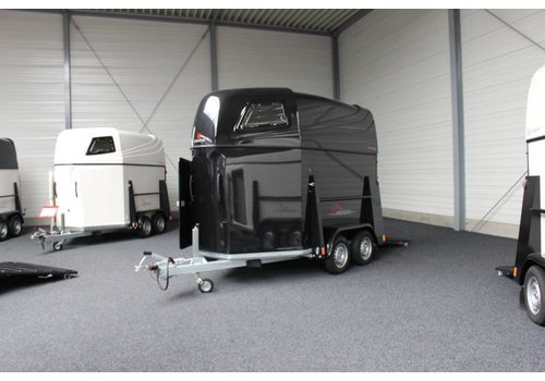 Anssems aanhangwagens Anssems PTH 2000 Excellente zwart 2 paards paardentrailer