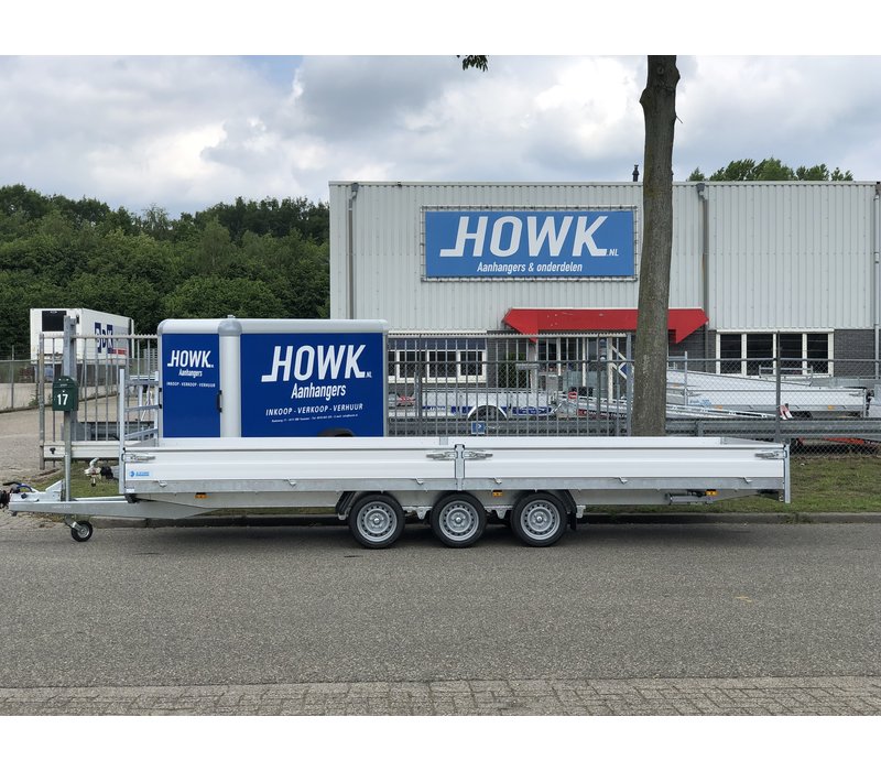 Nieuwe Hapert Azure 605x200cm ( 3500kg ) Tridem met oprijplaten en paraboolvering