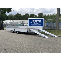 Nieuwe Hapert Azure 605x200cm ( 3500kg ) Tridem met oprijplaten en paraboolvering