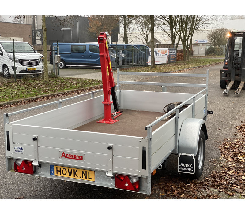 Anssems BSX1500 bakwagen 301x150cm met laadkraan