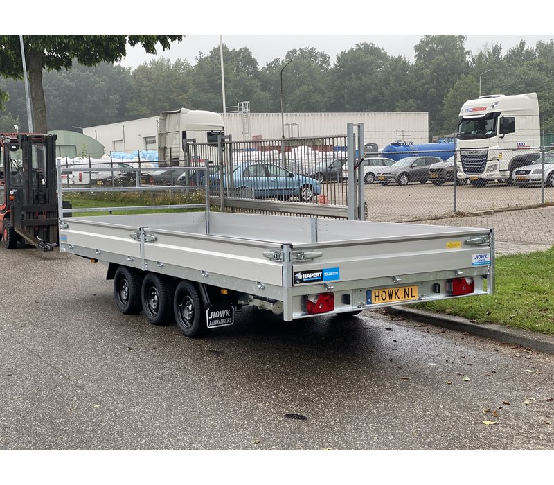 Nieuwe Hapert Plateauwagen 505x200cm ( 3500kg ) met paraboolvering